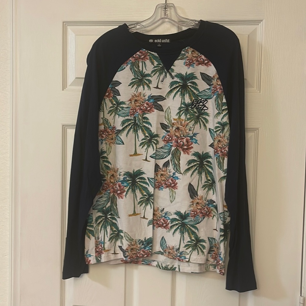 ecko unltd. Men’s, tropical style long sleeve shirt. large